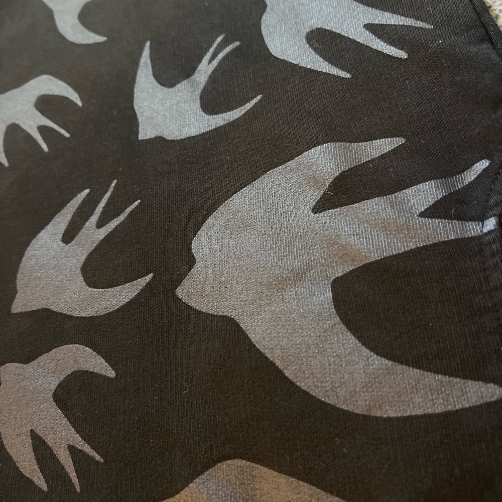 MCQ Alexander McQueen Velvet Swallows Applique Crewneck Sweatshirt (READ DESC!) - Picture 7 of 10